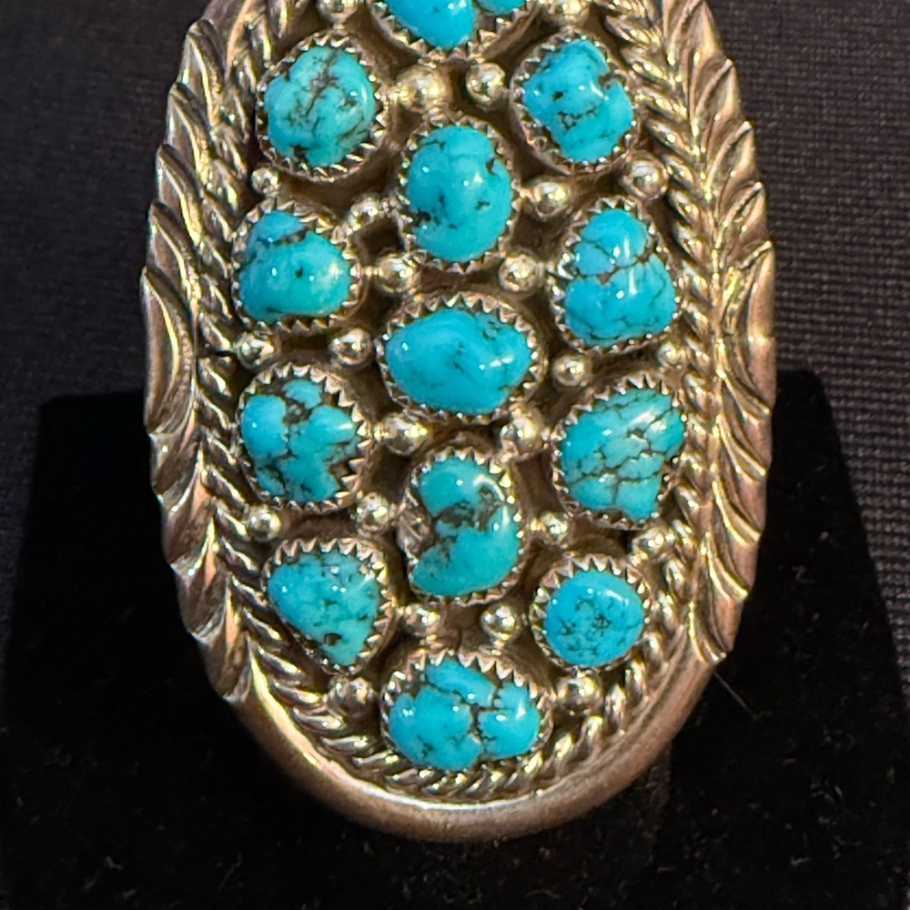 Native American Turquoise and Steeling Women's Ring